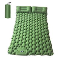 Matelas de camping pour 2 personnes avec oreiller pneumatique Matelas pneumatique portable Matelas de couchage imperméable pour sac à dos