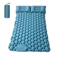 Matelas de camping pour 2 personnes avec oreiller pneumatique Matelas pneumatique portable Matelas de couchage imperméable pour sac à dos