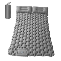 Matelas de camping pour 2 personnes avec oreiller pneumatique Matelas pneumatique portable Matelas de couchage imperméable pour sac à dos