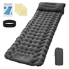Matelas de couchage de camping avec oreiller Pompe intégrée Matelas de couchage gonflable ultraléger Matelas d