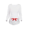Maternité chemise à manches longues grossesse maman hauts Tee Noël Santa blanc L