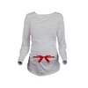 Maternité chemise à manches longues grossesse maman hauts Tee Noël Santa blanc L