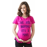 Maternité Chemise Manches Courtes O-cou Drôle Mot Imprimer Grossesse Mom Tops Tee Rose Rouge L