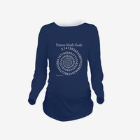 Maternité Chemise Manches Longues O-Cou Future Math Geek Imprimer Drôle De Grossesse Maman Tops Tee Noir L