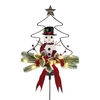 Matériel de LED solaire arbre de Noël bonhomme de neige inséré lampe de fleur pelouse de jardin lumière décorative romantique