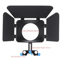 Matte Box Camshade pour tringle Rail 15mm Follow Focus Rig Cage film Kit Film rendant le système pour Canon Nikon DSLR caméra caméscope DV DVR enregistreur