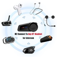 Maxto M2 BT casque de moto interphone FM casque étanche Moto Interphone remplacement pour Vimoto SENA casques 1 pièces noir