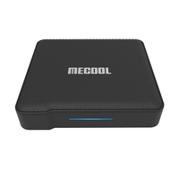 MECOOL KM1 CLASSIC TV Box 2 Go + 16 Go S905X3 Quad-core Chipset CPU Cortex-A55 Android 9.0 TV Set Top 4K HDR 2.4 / 5G 2T2R WiFi Media Player Support TF Card Compatible avec Google Assistant