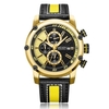 MEGIR 2079 Montre de sport à quartz en cuir pour homme