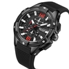 MEGIR Hommes Montre À Quartz Exquis Homme Montre-Bracelet Temps Calendrier Affichage Chronomètre Pointeur Lumineux 3ATM Montre De Sport Résistant À L