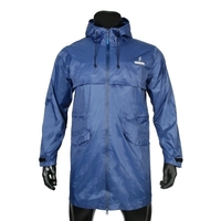Men Long Waterproof Windproof Hooded Rain Jacket MTB Bicycle Cycling Rain Jacket Outdoor Sport Running Camping Raincoat