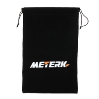 Meterk 30 * 19cm noir pochette sac de protection floqué