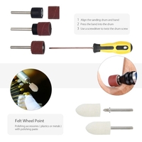 Meterk 349pcs Outil Rotary Accessoires Set 1/8 "Tige Meuleuse Électrique Universal Fitment Bits Accessoire Kit avec boîte de rangement pour la coupe facile Aiguisage Sculpture Meulage Ponçage Gravure Forage et polissage