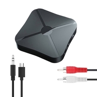 Émetteur et récepteur audio 2 en 1 Adaptateur audio BT 4.2 Adaptateur portable double mode Transmission stable Plug and Play Noir