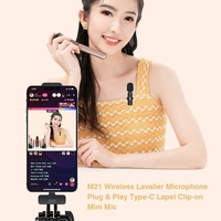 Micro cravate sans fil M21 Plug & Play Type-C Mini micro à pince à revers