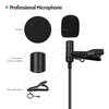 Micro-cravate type-C Micro à pince à condensateur omnidirectionnel avec câble de 1, 5 mètre de long Coupe-vent Clip en métal pour Smartphone Tablette Ordinateur Enregistrement professionnel Prise de vue vidéo Enseignement en ligne