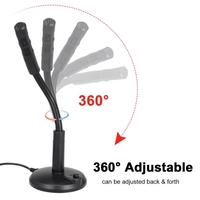 Micro de bureau USB Plug & Play Omnidirectionnel PC Ordinateur portable Micro