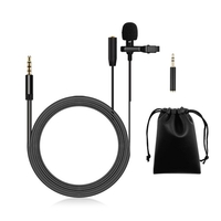 Micro Lavalier revers Clip-on condensateur Mini micro 3.5mm prise TRRS pour enregistrement d