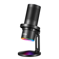 Microphone à condensateur de bureau Godox EM68X micro USB avec lumière d