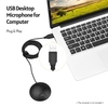 Microphone à condensateur de bureau USB micro omnidirectionnel 360° avec câble de 2m de Long pour ordinateur vidéoconférence enseignement en ligne enregistrement vidéo de jeu interview