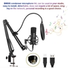 Microphone à condensateur Kit de microphone à condensateur réglable Studio Suspension Boom pour ordinateur Audio Studio d
