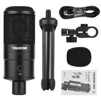 Microphone de bureau à condensateur TAKSTAR PC-K220USB micro USB cardio de alimenté par USB
