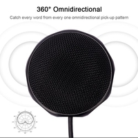 Microphone de conférence USB Microphones de PC à condensateur omnidirectionnel 360 ° pour le chat de jeu de vidéoconférence