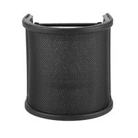 Microphone Filtre anti-pop Microphone professionnel en métal Filtre anti-pop Bouclier anti-éruption Condensateur net Enregistrement Microphone coupe-vent Couverture anti-bruit
