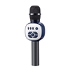 Microphone karaoké sans fil à condensateur micro de surveillance portable pour enfants avec effets de lumière LED