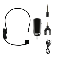 Microphone sans fil UHF portable 2 en 1 Système de microphone d