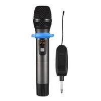 Microphone sans fil UHF professionnel avec microphone sans fil portatif et récepteur rechargeable