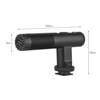 Microphone stéréo portable enregistrement vidéo micro 3.5mm prise TRS batterie rechargeable intégrée pour caméscopes reflex numériques