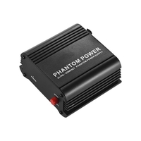 Microphone ultra-compact + alimentation fantôme 48 V avec entrée et sortie XLR