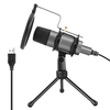 Microphone USB Ordinateur PC Microphone de bureau Micro à condensateur avec trépied Support anti-choc Filtre anti-pop Plug and Play pour vidéoconférence Réunion Streaming Chant Enregistrement Podcasting Gaming