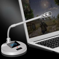 Microphones M15 Desktop Megaphone Speech Notebook Karaoke Game Sound Receiver Convient pour Home Office Conference Entertainment
