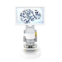 Microscope Intelligent Rechargeable Grossissement Optique 1200X Loupe Microscopique Sans Fil Outil de Loupe Électronique Écran Tactile Pliable de 9 Pouces Microscope à Affichage Numérique Prise de Photo/Vidéo avec 10 Échantillons Fonctionne avec Win