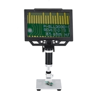 Microscope numérique 12 mégapixels 1-1600X Microscope à grossissement continu Écran LCD 9 pouces Mode de lecture photo vidéo 16 langues Microscope multifonction en option (sans lumière de remplissage du support)