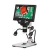 Microscope numérique G1200 Grand écran couleur 7 pouces Grand écran LCD à base 12MP 1-1200X Loupe à amplification continue avec support en alliage d
