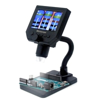 Microscope numérique LCD portable G600 avec haute luminosité 8 LED et batterie au lithium intégrée