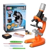 Microscope Science Kit 100X/400X/1200X Magnification Scientific Microscope with Slides Educational STEM Gift for Students Beginners