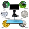 Microscope vidéo LCD 26MP 1080P 7 pouces avec objectif à monture 150X C Caméra de microscope électronique avec support en métal Anneaux LED réglables Outils de réparation professionnels