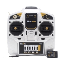 Microzone MC6C 2.4GHz 6CH télécommande Mode 1 émetteur et MC6RE récepteur système Radio pour RC avion Drone Multirotor hélicoptère voiture bateau (accélérateur à droite)