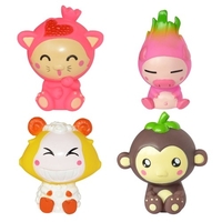 Mignon Bébé Douche Jouet Belle Environnement-Amicale Fruit Animaux Poupée De Bain Enfants Dessin Animé L