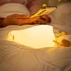 Mignon canard veilleuse blanc chaud veilleuse avec capteur tactile 3 lumière luminosité doux silicone animal veilleuse support pour téléphone compagnon de nuit pour enfants tout-petits