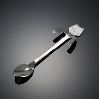 Mignon Chat Cuillère Longue Poignée Mini Couverts Café En Acier Inoxydable Potable Assaisonnement Outils Suspendus Cuillère À Café Cuisine Gadget 11.8 * 1.8 cm Cuillères à Dessert De Crème Glacée