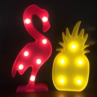 Mignon LED Néon Lampe Salon Chambre Bureau Décoratif Lumière Rouge Flamants