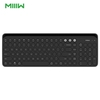 MIIIW 102 touches sans fil BT et clavier de bureau bimode 2, 4 GHz avec support en caoutchouc souple intégré Compatible multi-système noir