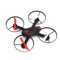 Mini 2.4 G 4CH 6AXIS Gyro roulant 3D LCD télécommande Quad Copter hélicoptère avion noir