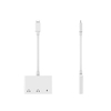 Mini adaptateur double séparateur adaptateur de chargeur de convertisseur audio AUX avec deux ports Port de charge de prise casque 3, 5 mm pour iPhone X 7 8 Plus