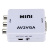Mini AV2VGA Convertisseur vidéo Convertisseur Box AV RCA CVBS en VGA Convertisseur vidéo Conversor avec audio 3.5mm pour PC HDTV Convertisseur